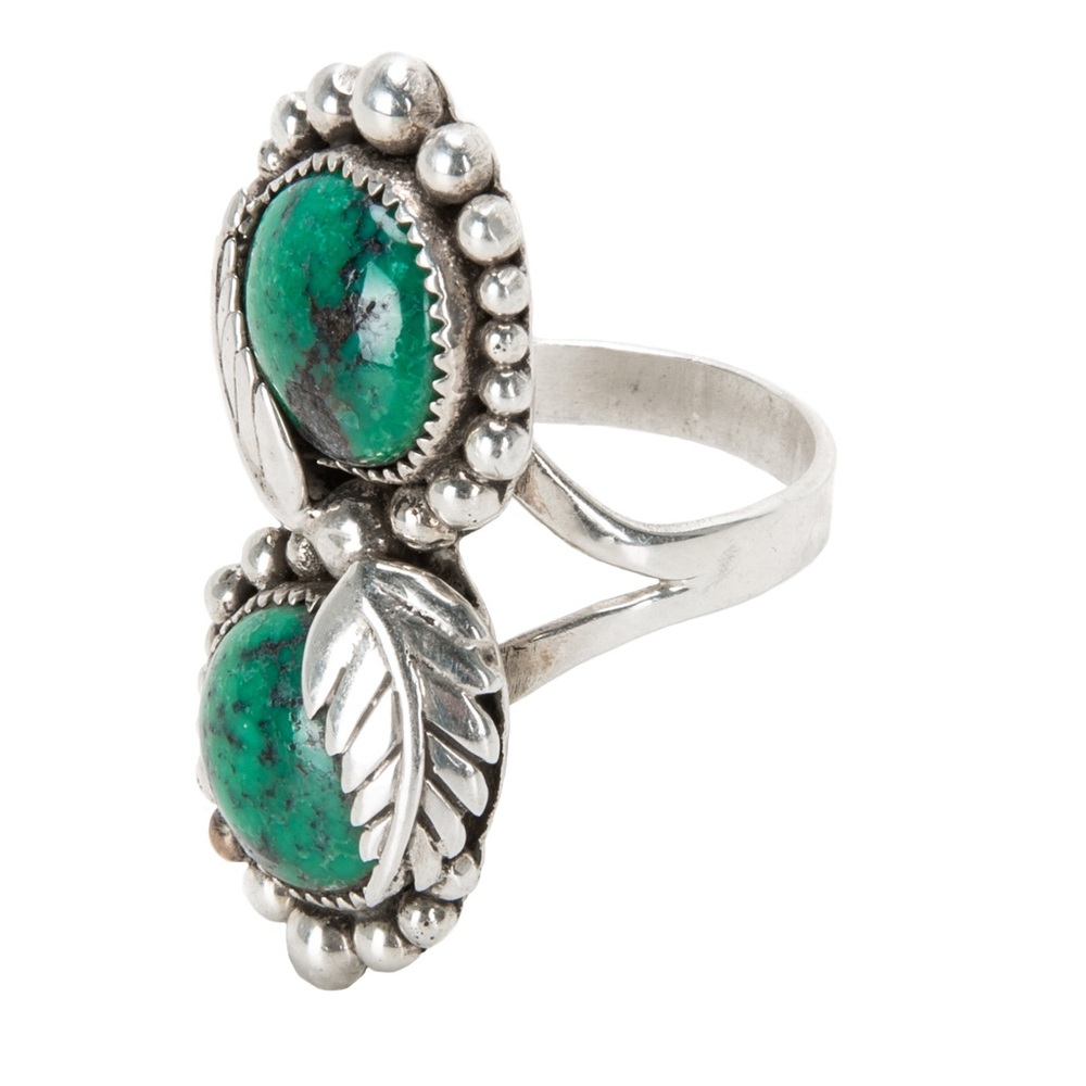 Rare sterling silver genuine turquoise ring 9.75 - Picture 3 of 6